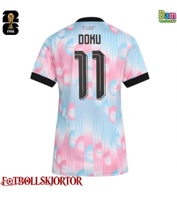 Belgien Jeremy Doku #11 Bortatröja Dam VM 2026 Kortärmad